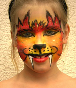 Kinderschminken-Katze-Tiger