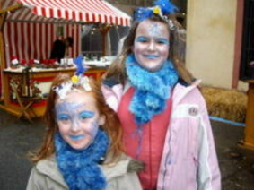 Ute Lange - Kinderschminken beim Weihnachtsmarkt der Fa. TWODO Komunikations Management in Frankfurt