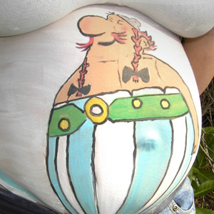 Bellypainting Obelix