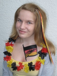 Fanschminken-Deutschland-WM-Fussballfahne