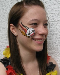 Schminken-Fussballfan-Ball.