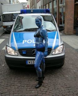 Bodypainting in der Öffentlichkeit - Ute Lange