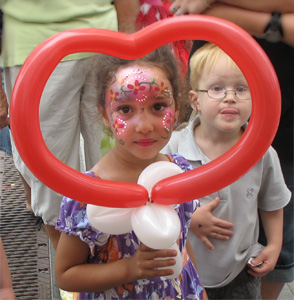 Kinderschminken-Sommerlaune-Herz