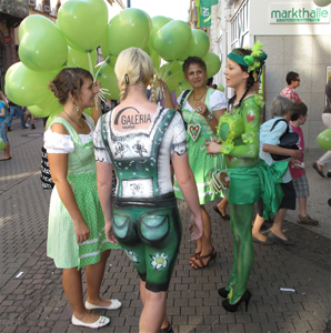 Bodypainting-Kaufhof-Heidelberg