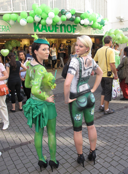 Bodypainting-Kaufhof-Heidelberg