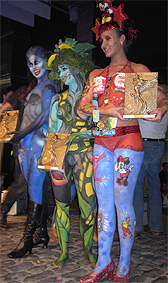 Bodypainting beim Bodyart Festival Belgien