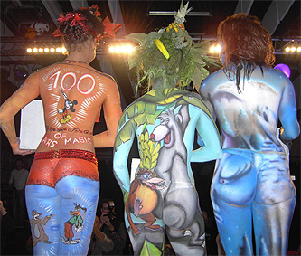 Bodypainting beim Bodyart Festival Belgien