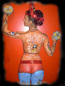 Bodypainting beim Bodyart Festival Belgien