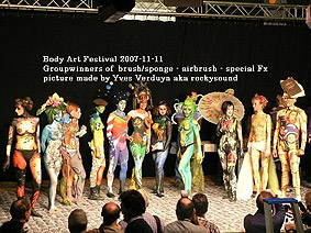 Bodypainting Kategorie "Special Effects" beim German Bodypainting Festival Ingelheim 2007
