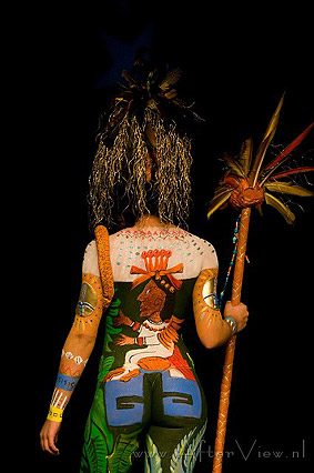 Bodypainting Kategorie "Special Effects" beim German Bodypainting Festival Ingelheim 2007