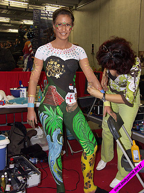 Bodypainting Kategorie "Special Effects" beim German Bodypainting Festival Ingelheim 2007