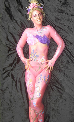 Bodypainting Schmetterling