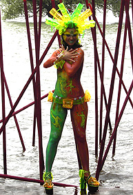 Bodypainting Kategorie "Special Effects" beim German Bodypainting Festival Ingelheim 2007