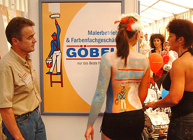 Bodypainting auf der Energiemesse Firma Göbel