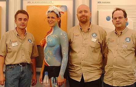 Bodypainting auf der Energiemesse Firma Göbel