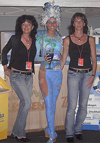 Bodypainting, REWE Festival der Körperkunst Magdeburg, 14. und 15. Oktober 2006, Thema: "Branding"