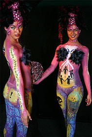 Bodypainting, REWE Festival der Körperkunst Magdeburg, 14. und 15. Oktober 2006, Thema: "Phantasy"