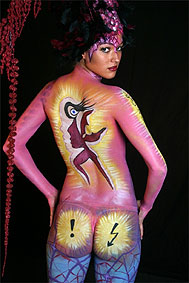 Bodypainting, REWE Festival der Körperkunst Magdeburg, 14. und 15. Oktober 2006, Thema: "Phantasy"