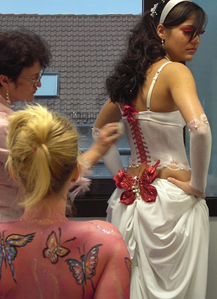 Bodypainting auf der Hochzeitsmesse im Luisen Center Darmstadt