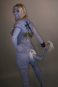 Bodypainting-Kurs-2010-AVATAR-Motiv-Ruecken