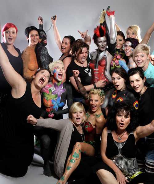 Gruppenfoto-Bodypainting-Kurs-2011-geschafft