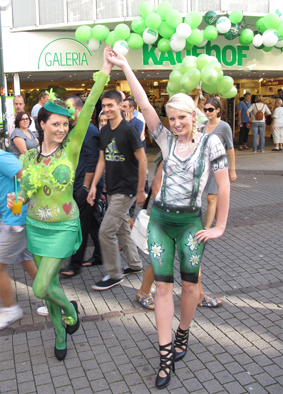 Bodypainting-Kaufhof-Heidelberg