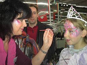 Kinderschminken Media Markt Mainz, Alzey und Bischofsheim