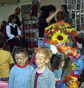 Kinderschminken Fledermausnacht Umweltamt Frankfurt 